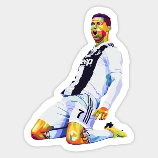 Ronaldo celebration pop art Sticker